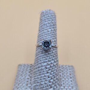 Size 6.25 Sterling Silver 2 Carat Cushion Moissanite Diamond Ring A4798